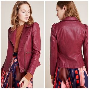 NWT Anthropologie Petula Puff Sleeved Moto Jacket